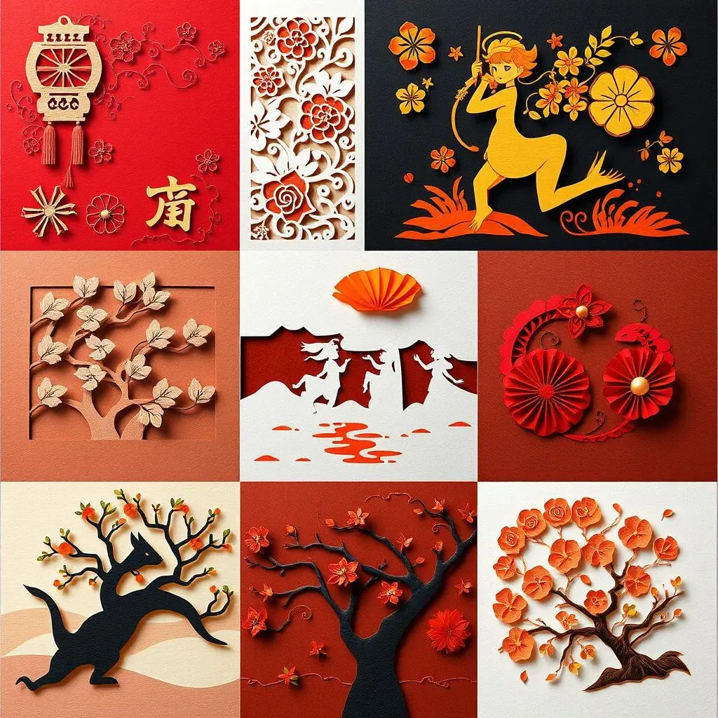 Exploring Different Styles of Paper Cutting: From Jianzhi to Kirigami