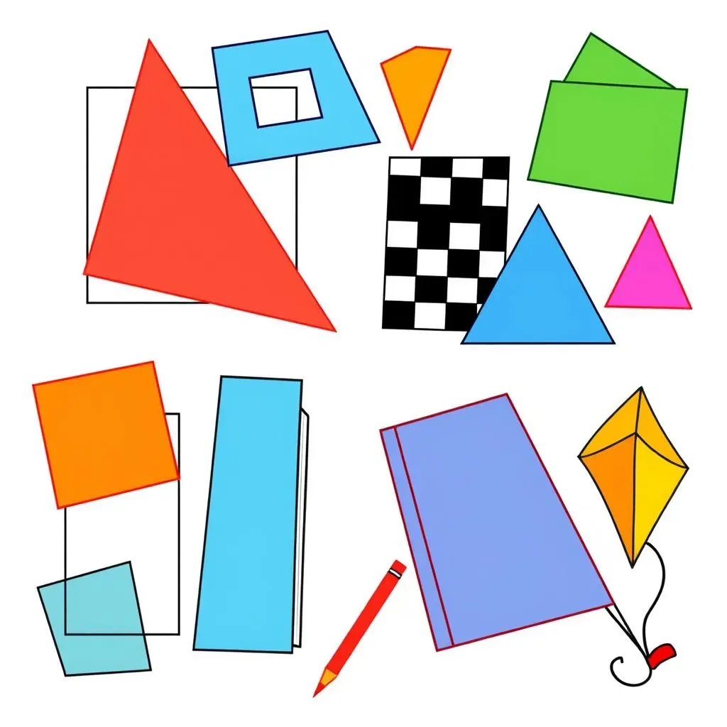 Absolute angle sum property of quadrilateral by paper cutting