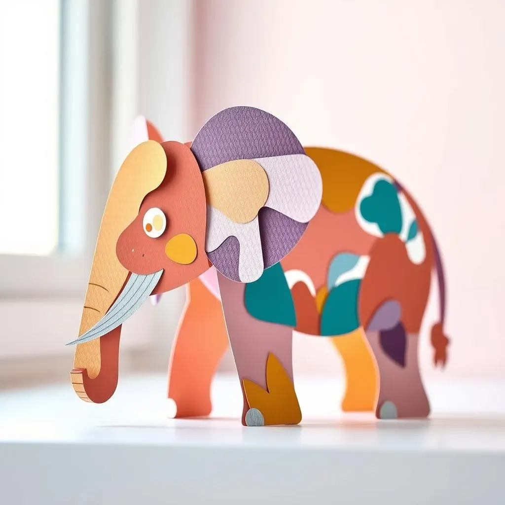 Amazing Paper Cutting Elephant Crafts for Kids