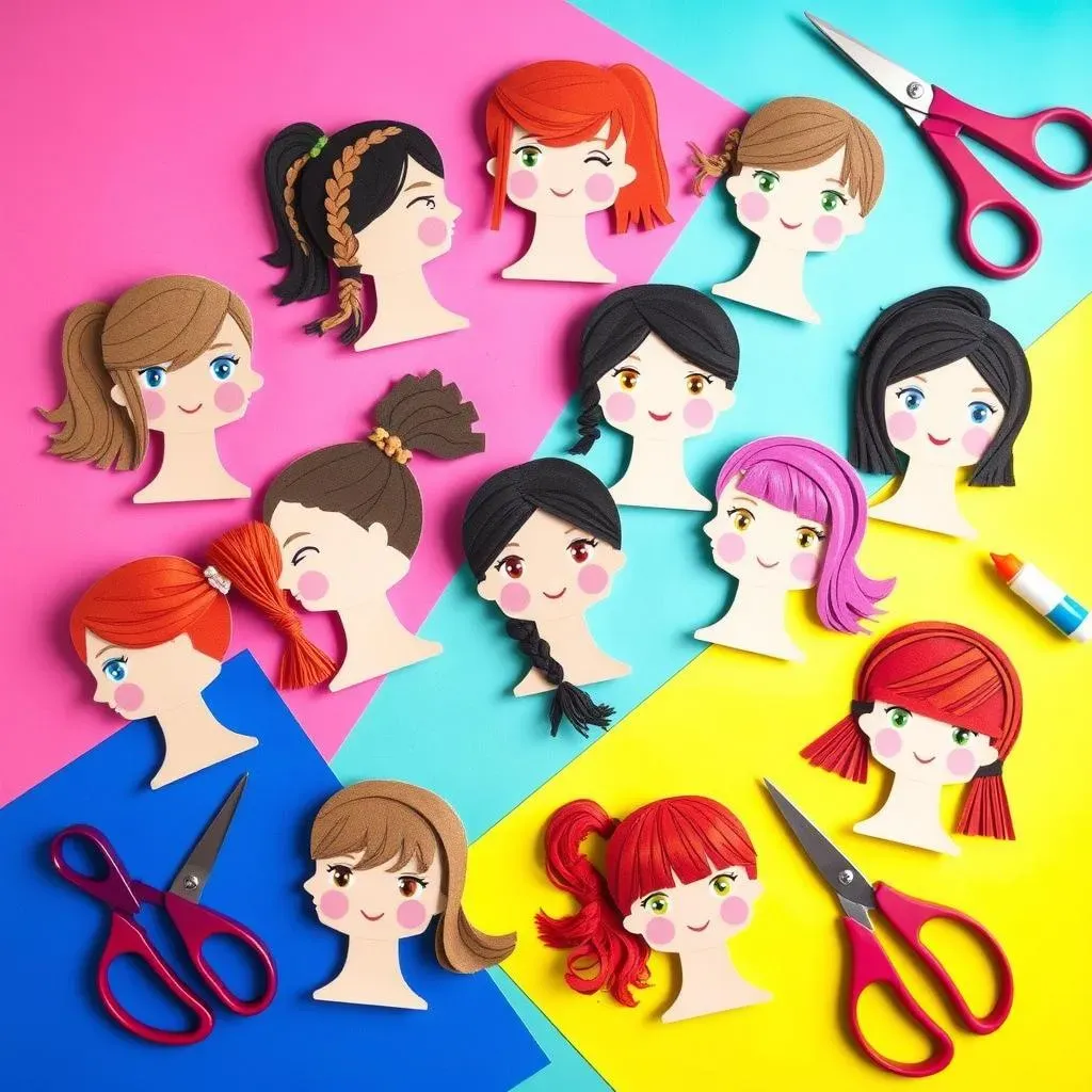 Amazing Paper Cutting Hairstyle: Fun With Cardboard Dolls