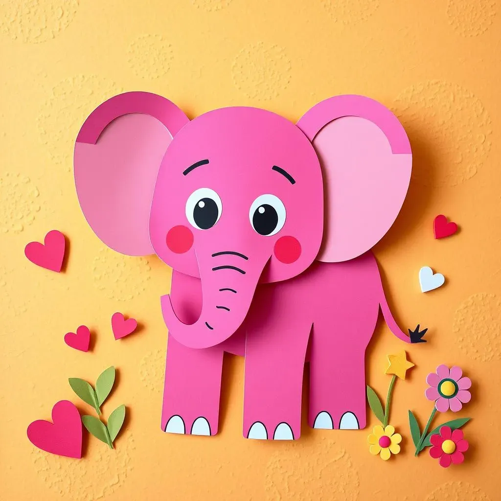 Simple Elephant Paper Cutting Projects for Little Hands
