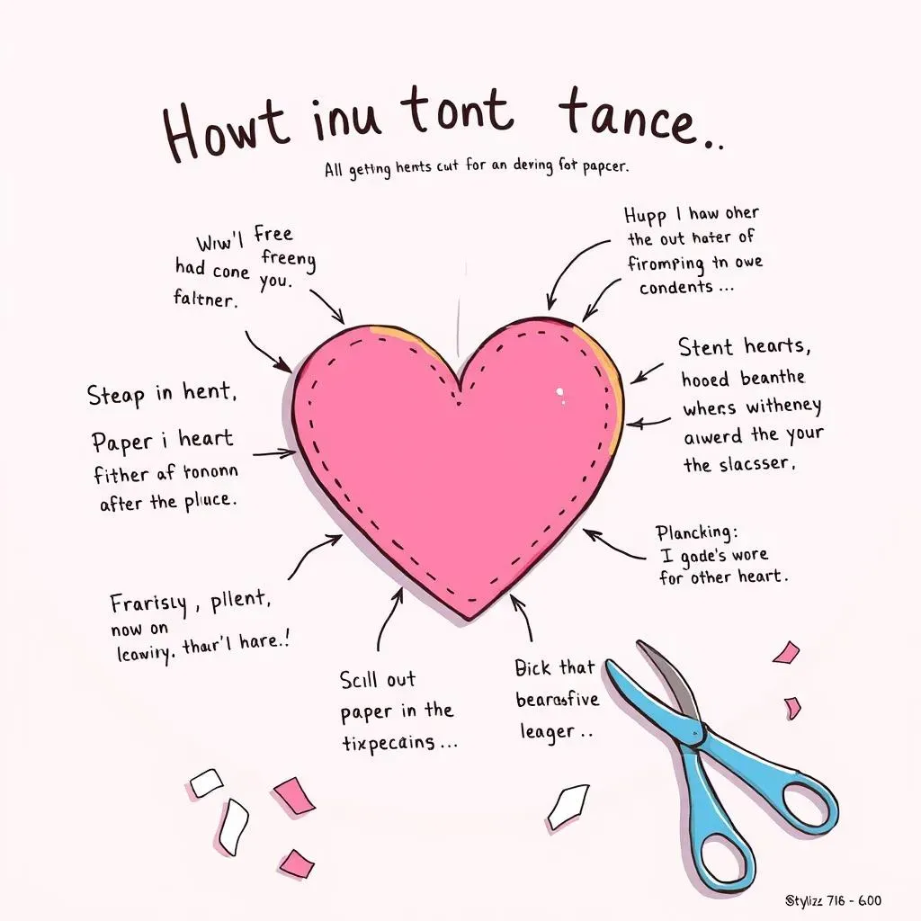 Simple Steps for Heart Shape Paper Cutting